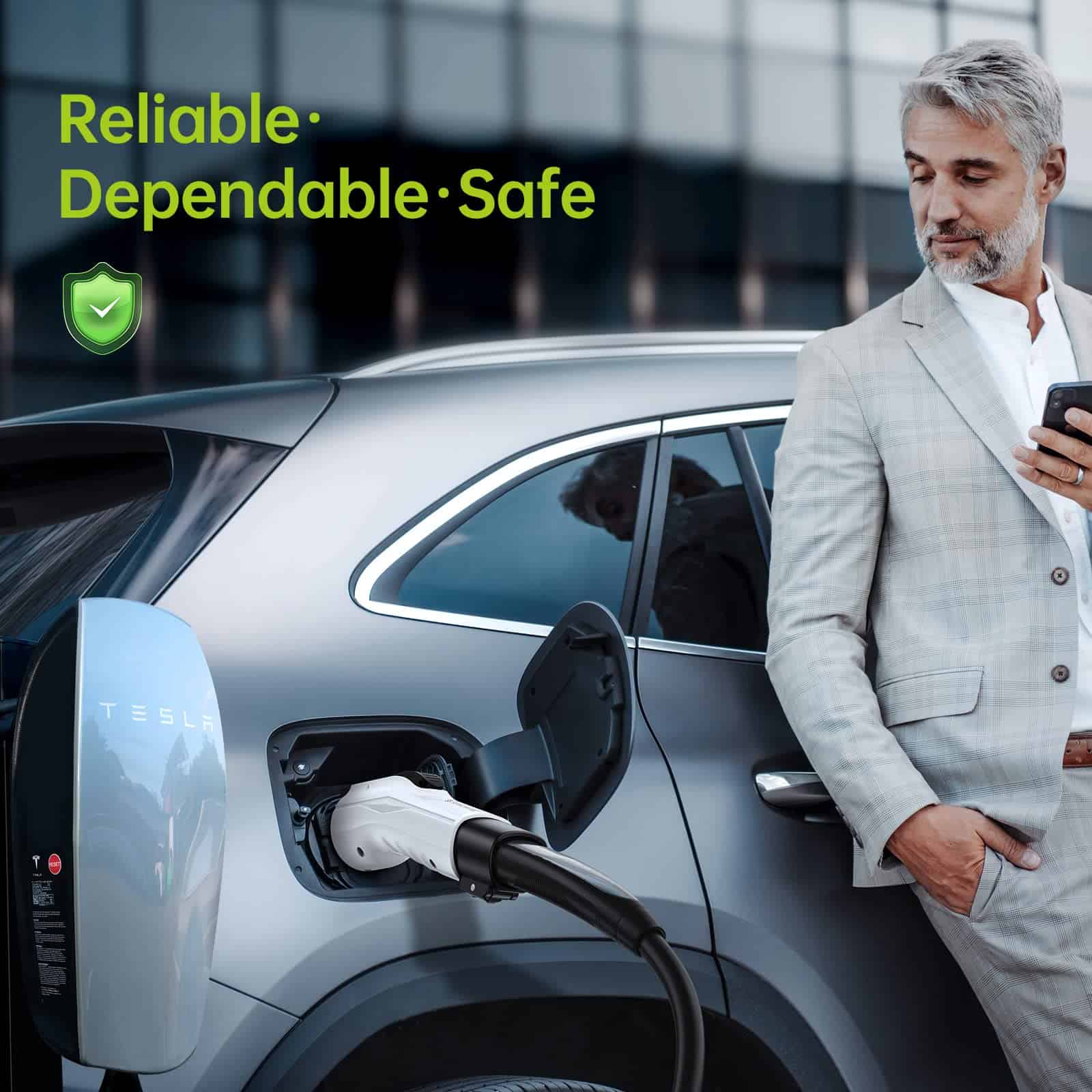 Adaptador Tesla a J1772 para PHEVs y EVs, 48A/250V AC, - Imagen 8