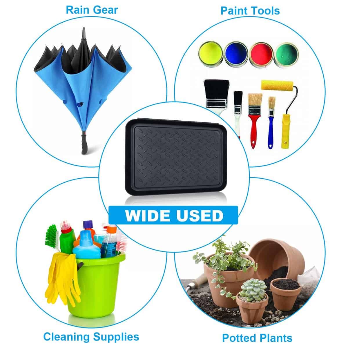 AKOLAFE 6 Pack Bandeja de Plástico para Botas para Entrada - Imagen 4