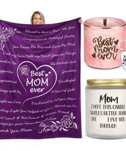 DERTE Mejores Regalos para Mamá de Hija Hijo Manta con