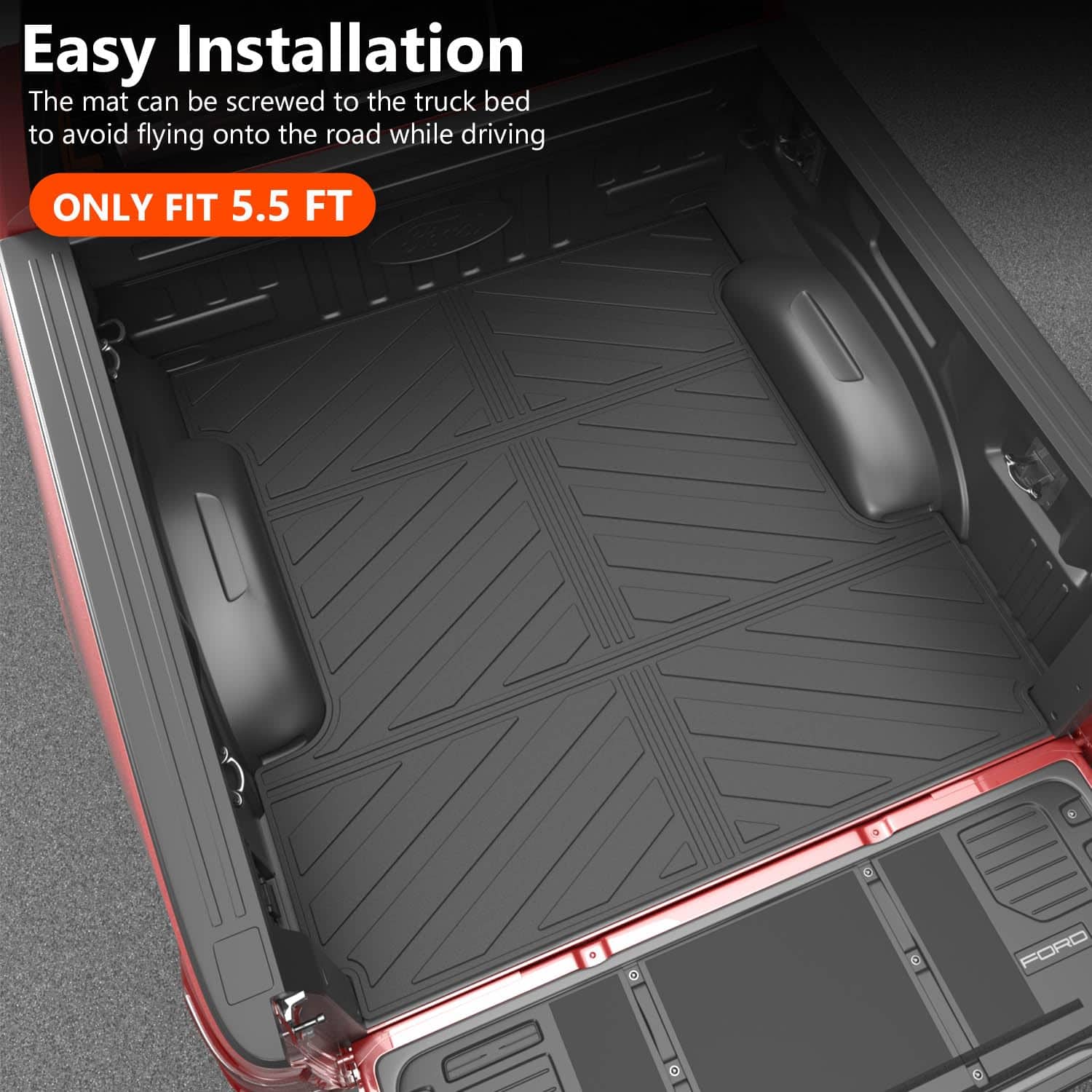 powoq Cubierta de Cama de Camión Compatible con Ford F150 - Imagen 4