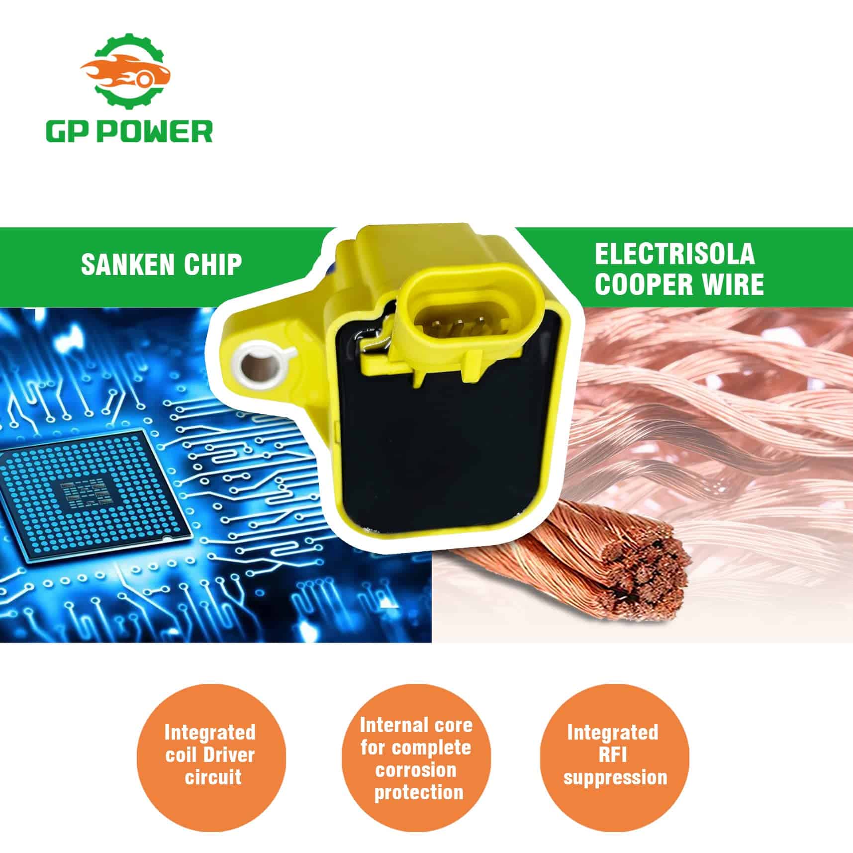 CONJUNTO DE 6 BOBINAS DE ENCENDIDO GP POWER 12596547 - Imagen 4