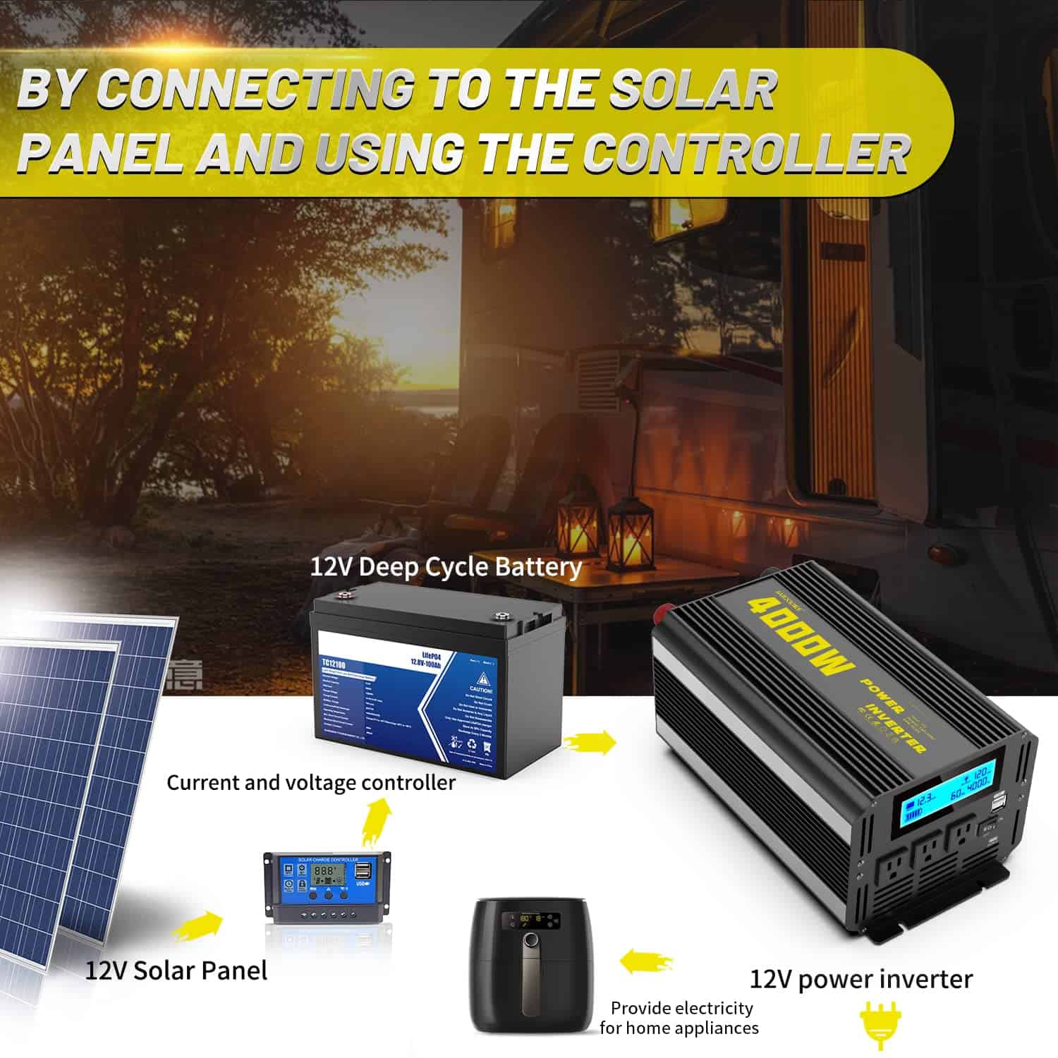 Inversor de corriente de onda sinusoidal modificada de 4000 - Imagen 5