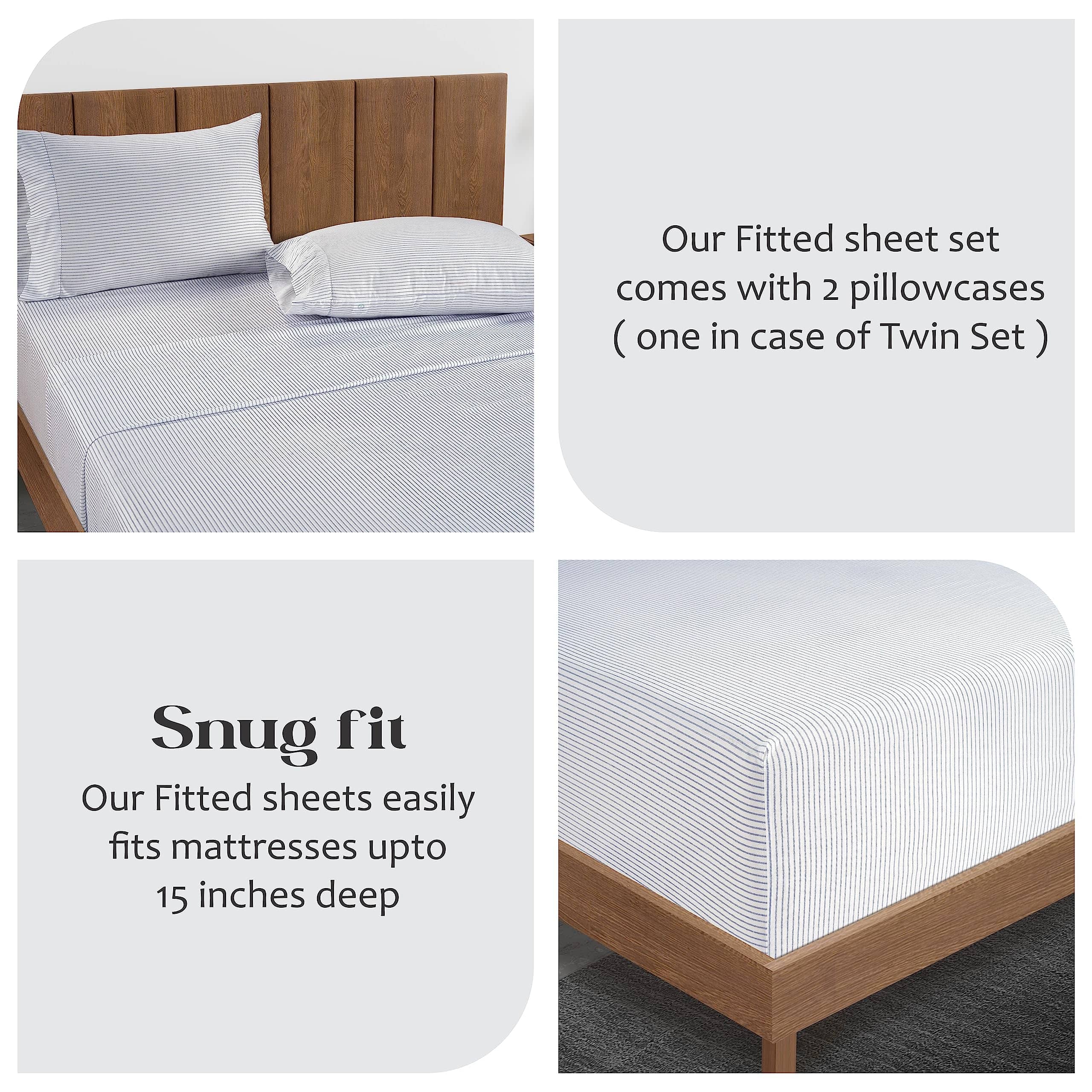 Juego de sábana ajustable LANE LINEN 100% algodón orgánico - Imagen 7