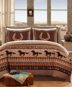 Chezmoi Collection Maverick Juego de Edredón de 7 Piezas