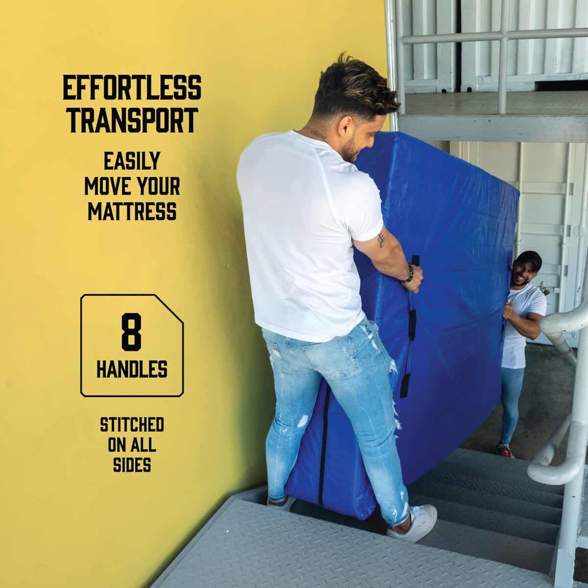 Bolsas de colchón para mudanzas con 8 asas - Tamaño Queen - - Imagen 3