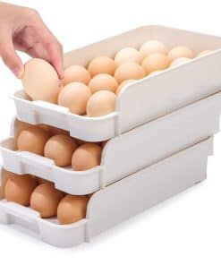 Porta Huevos Apilable de 3 Piezas para Refrigerador,