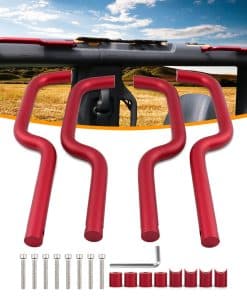 ADTOPI Manijas de Agarre de Barra Antivuelco Rojas de