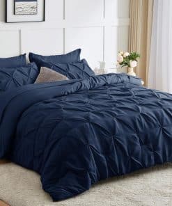Edredón Confortable Azul Marino Queen Size - Juego de 7