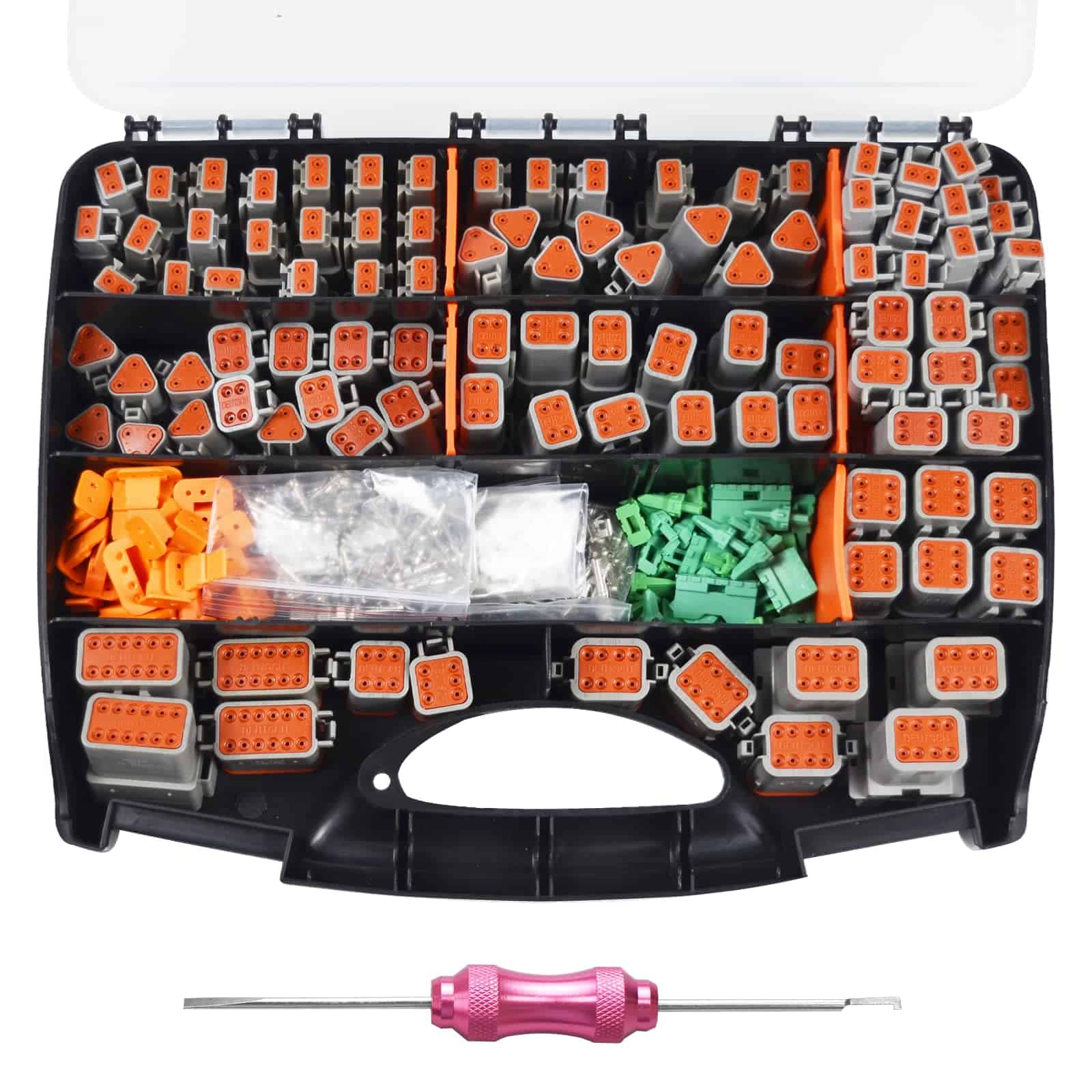 Kit de 685 conectores Deutsch, 2 3 4 6 8 12 pin gris DT con