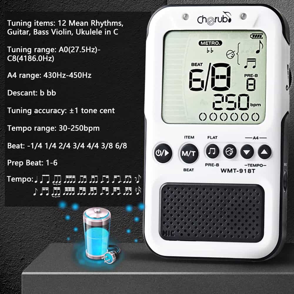 Metronomo Digital Universal con Cable USB Volumen Ajustable - Imagen 3