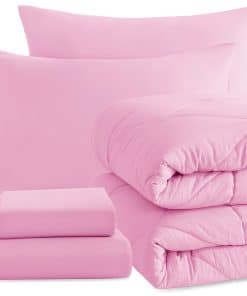 Juego de Edredón NTBAY con Sábanas, 5 -Rosa
