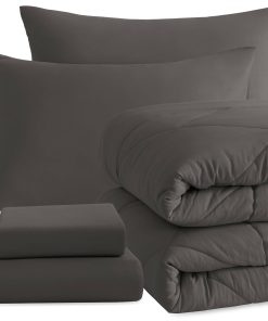 Juego de Edredón NTBAY Twin con Sábanas, 5 Piezas Suaves y