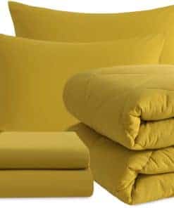 Juego de Edredón NTBAY con Sábanas, 5 -Amarillo