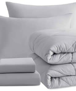 Juego de Edredón Twin NTBAY con Sábanas, 5 Piezas Suaves y