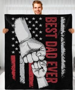 KERAOO Mejor Papa del Mundo - Manta Personalizada Regalo