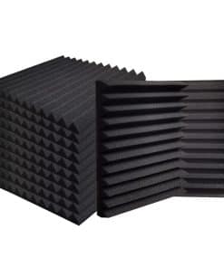 Ikaufen 48 Pack Paneles de Espuma Acústica, 2" X 12" X 12"