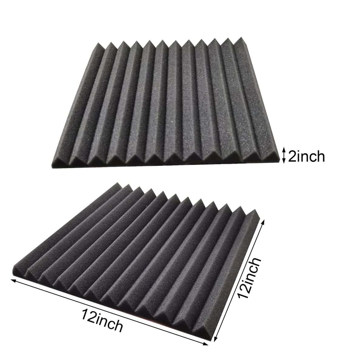 Ikaufen 48 Pack Paneles de Espuma Acústica, 2" X 12" X 12" - Imagen 4