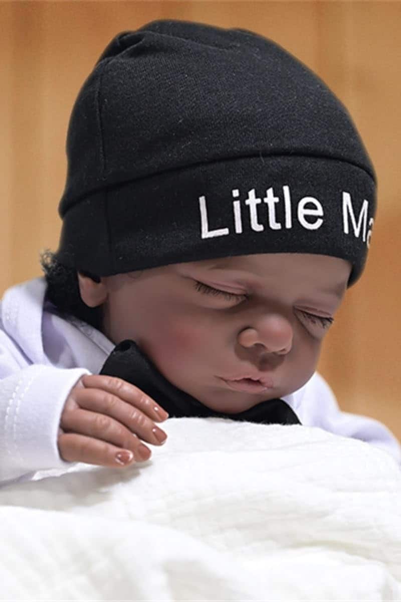 Muñecos Reborn Realistas Negros - 19 Pulgadas Muñeco - Imagen 3