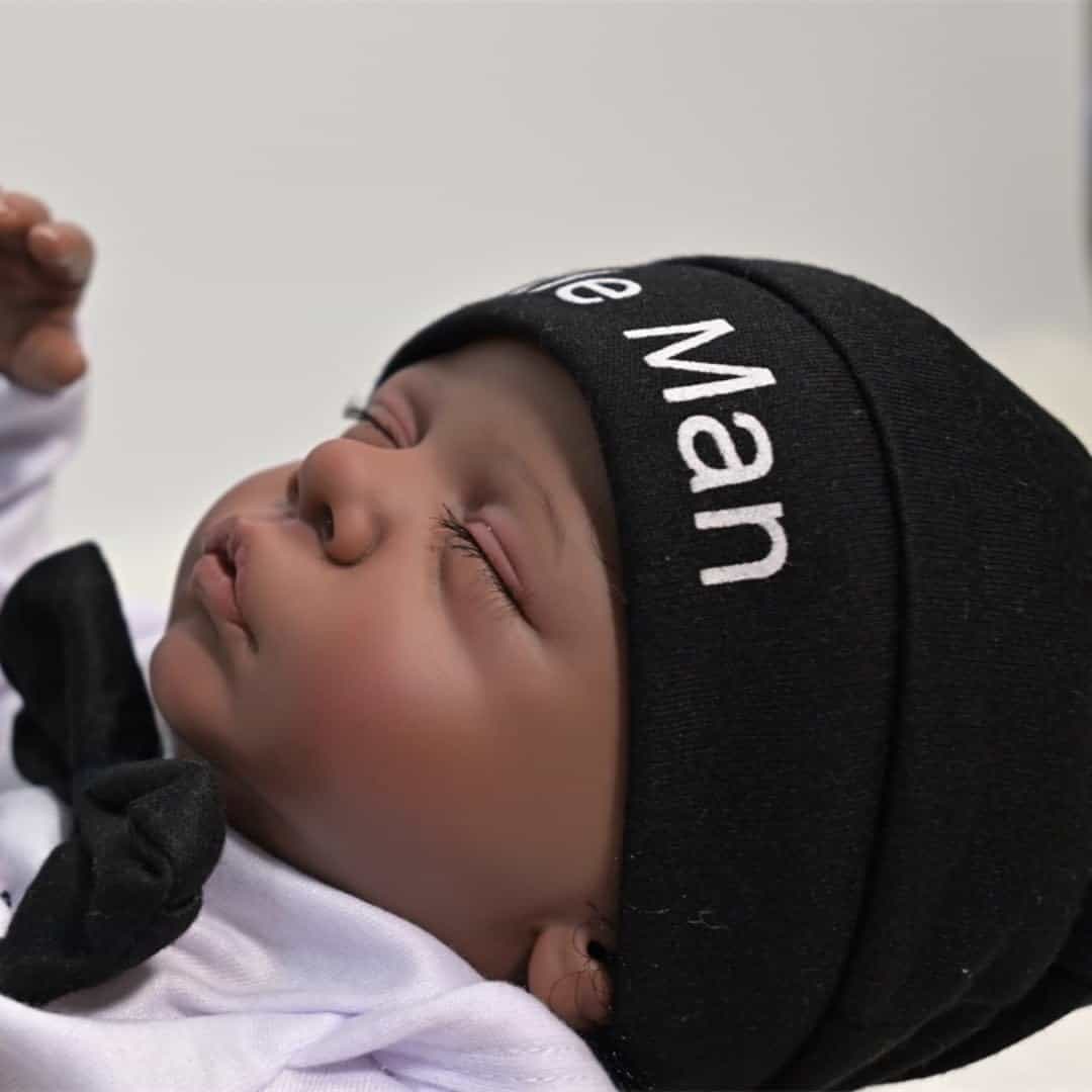 Muñecos Reborn Realistas Negros - 19 Pulgadas Muñeco - Imagen 5