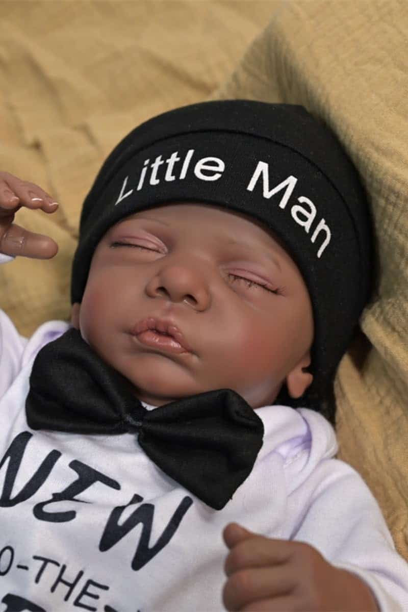 Muñecos Reborn Realistas Negros - 19 Pulgadas Muñeco - Imagen 4