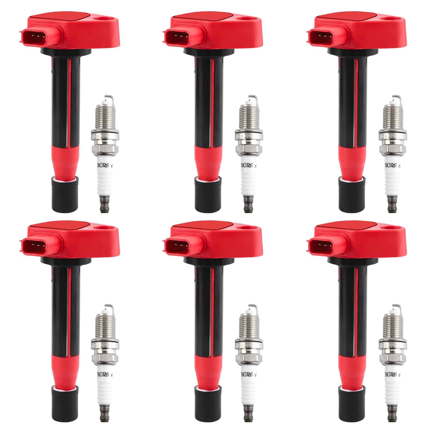 Paquete de 6 bobinas de encendido UF242 y bujías de iridio