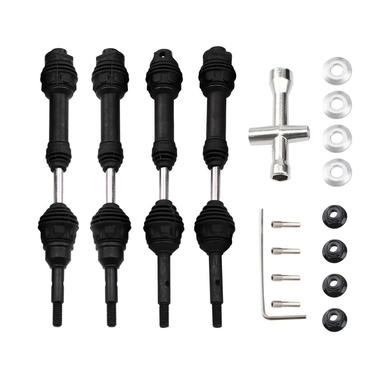 2 Pares de Eje de Transmisión de Acero Vgoohobby CVD