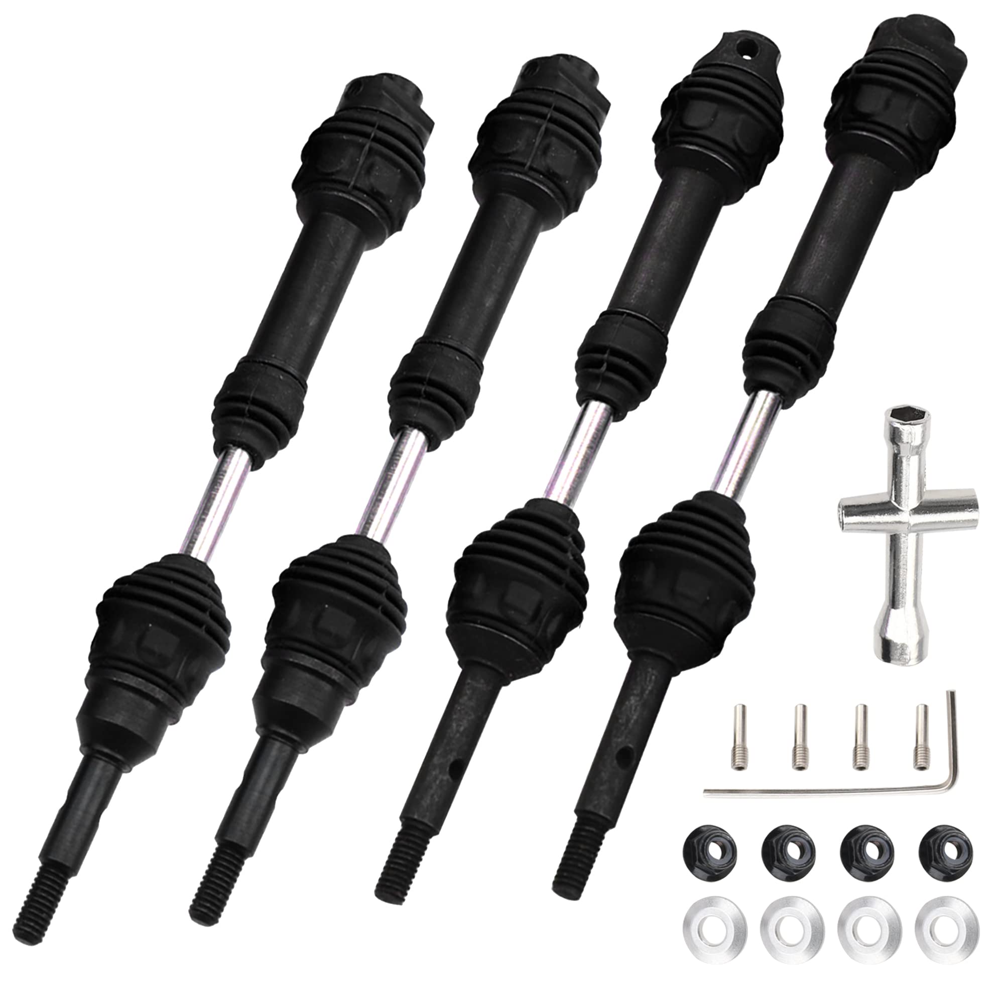 2 Pares de Eje de Transmisión de Acero Vgoohobby CVD - Imagen 3