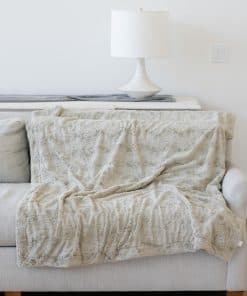 Manta de lanzar de piel de imitación de plumas de lujo