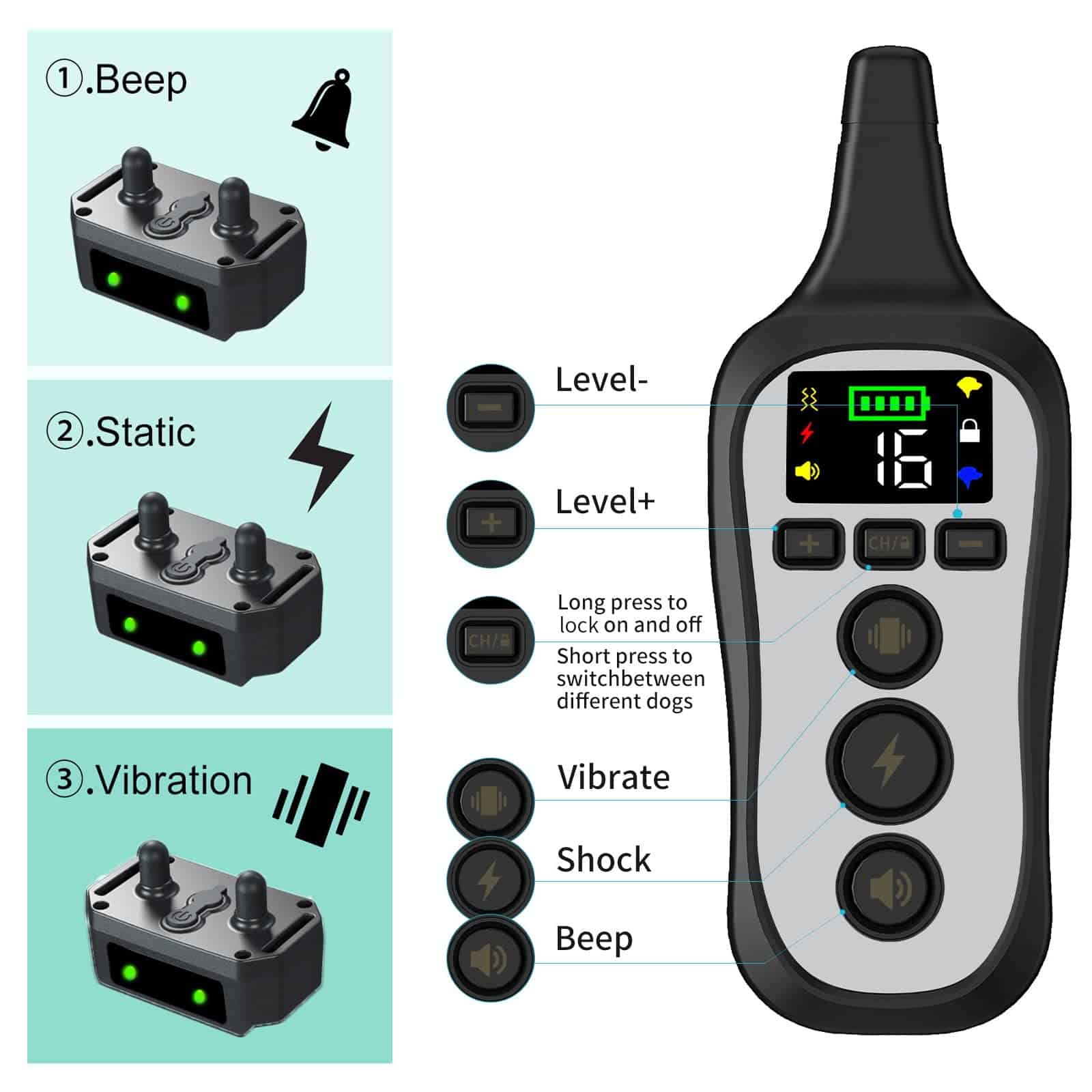 Collar de Entrenamiento para Detener los Ladridos de Perros - Imagen 4