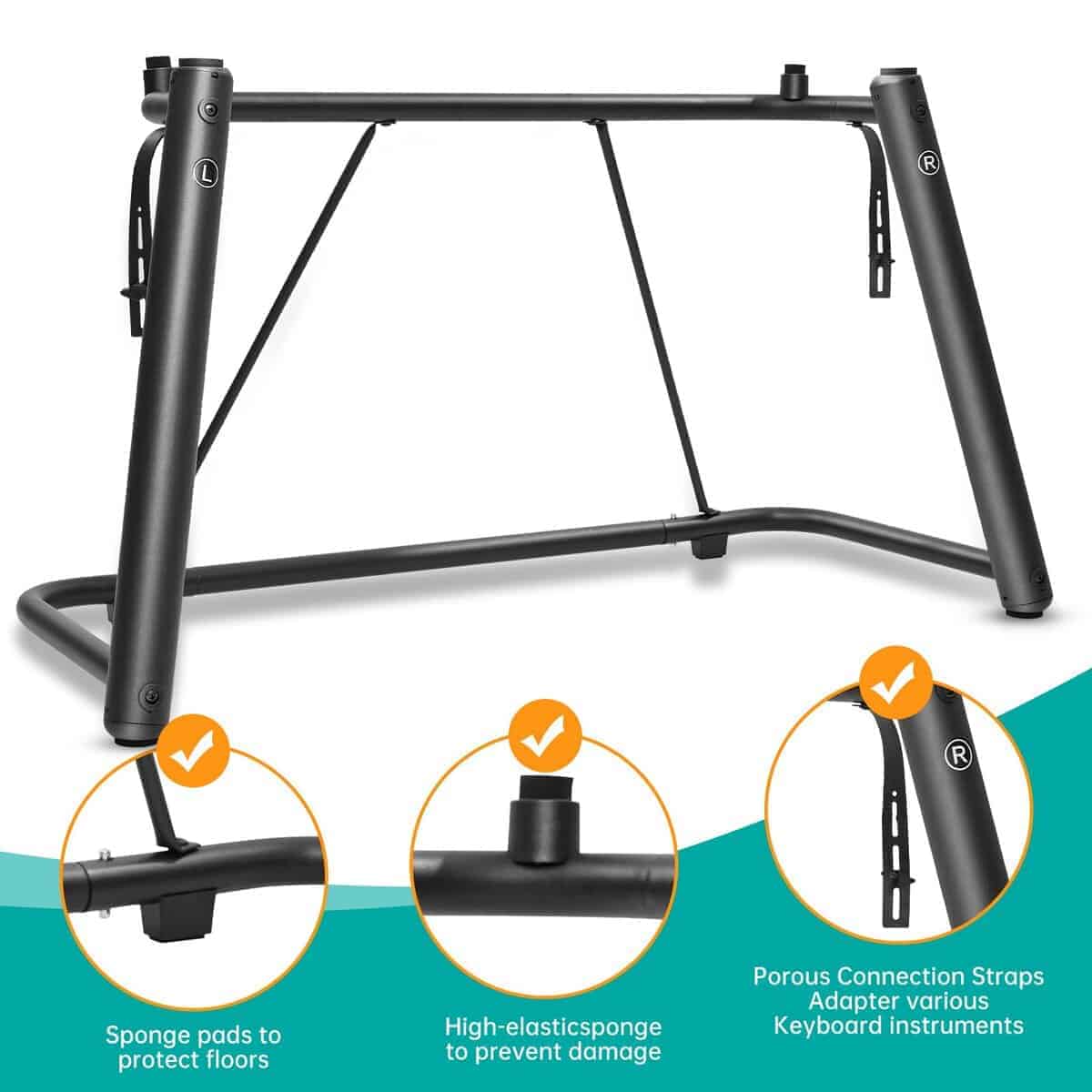 Soporte para Teclado de Diseño en Forma de U AODSK, Soporte - Imagen 6