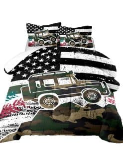 Conjunto de Ropa de Cama con Tema de Bandera Estadounidense