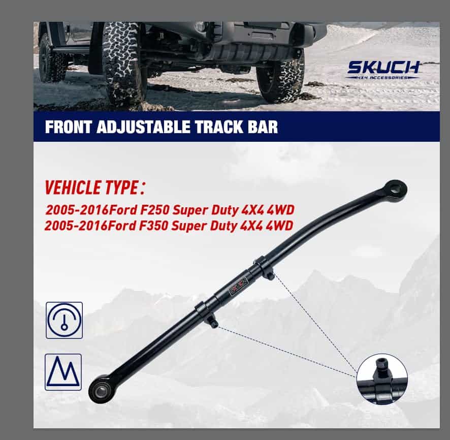 Barra de seguimiento delantera ajustable -F-350 4WD - Imagen 3