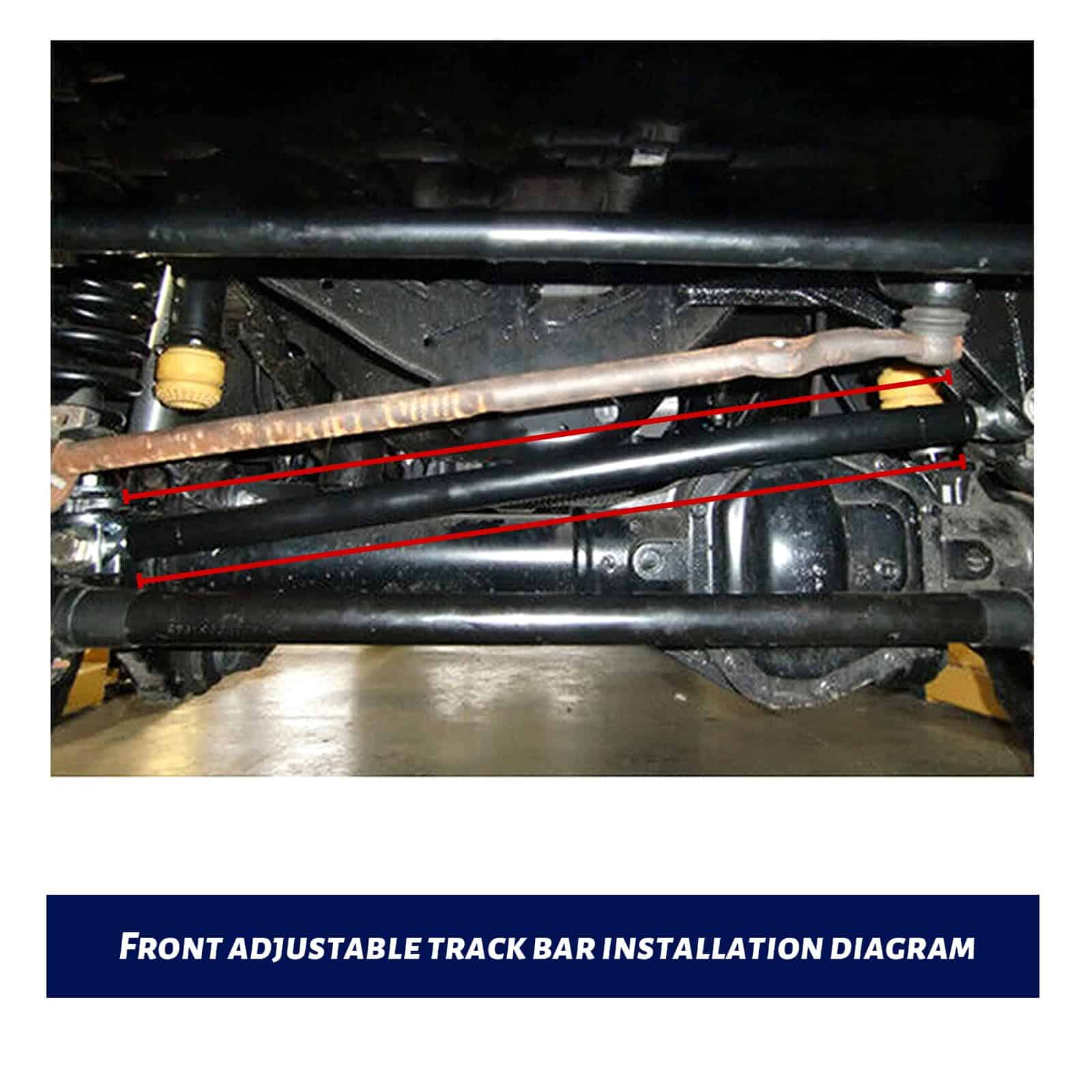 Barra de seguimiento delantera ajustable -F-350 4WD - Imagen 6