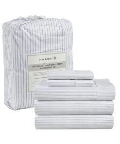 Juego de sábanas LANE LINEN Split King para -Ticking Stripe