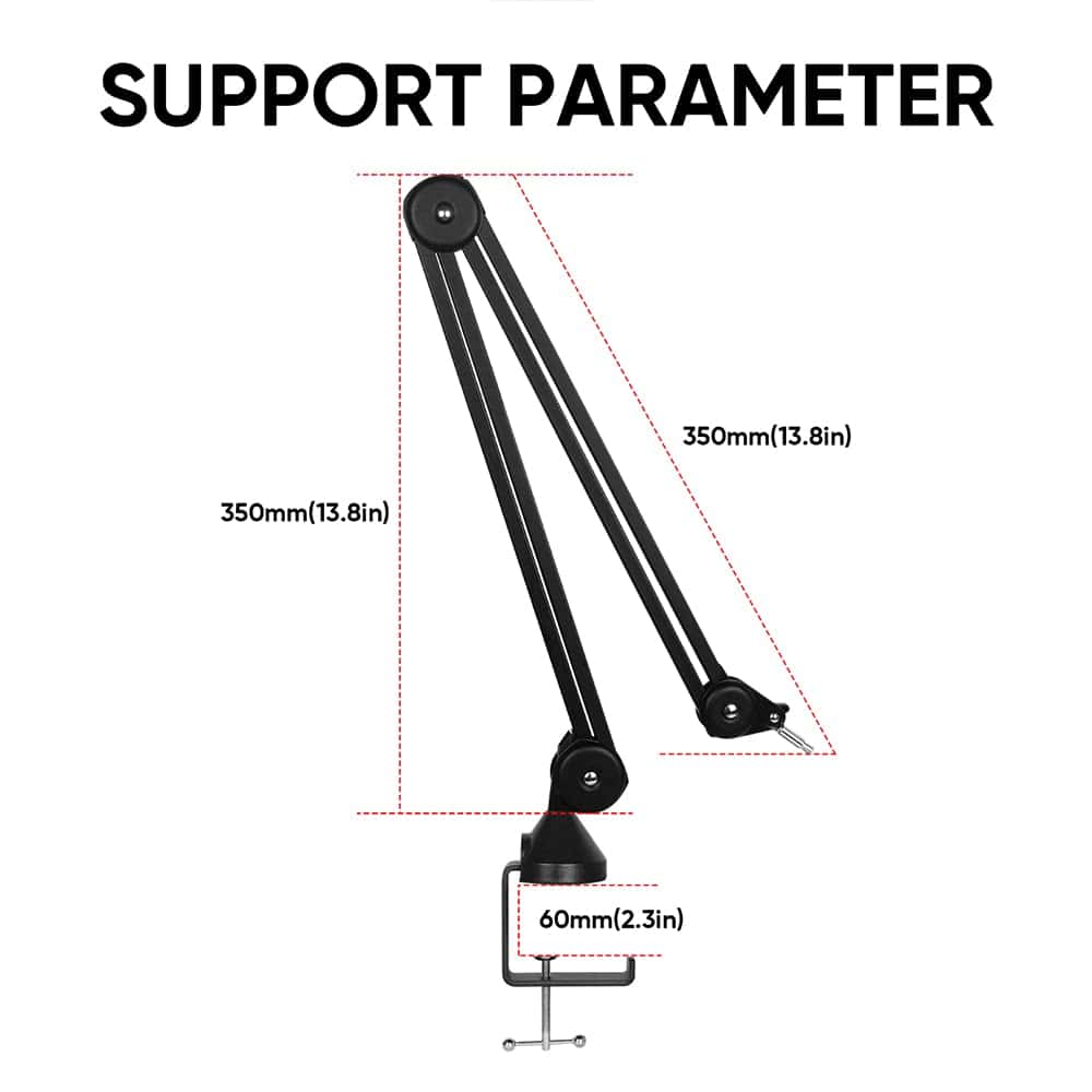 Soporte de Brazo de Tijera para Suspensión de Micrófono - Imagen 10