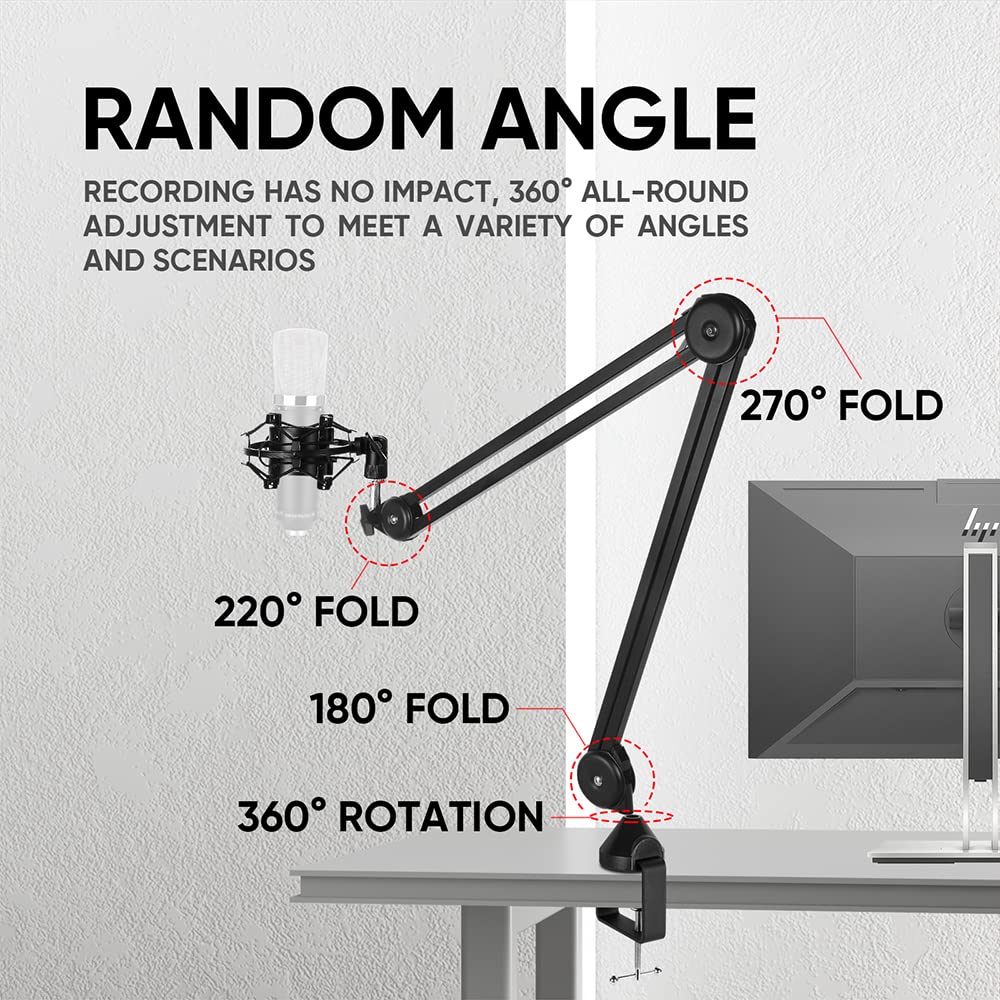 Soporte de Brazo de Tijera para Suspensión de Micrófono - Imagen 4