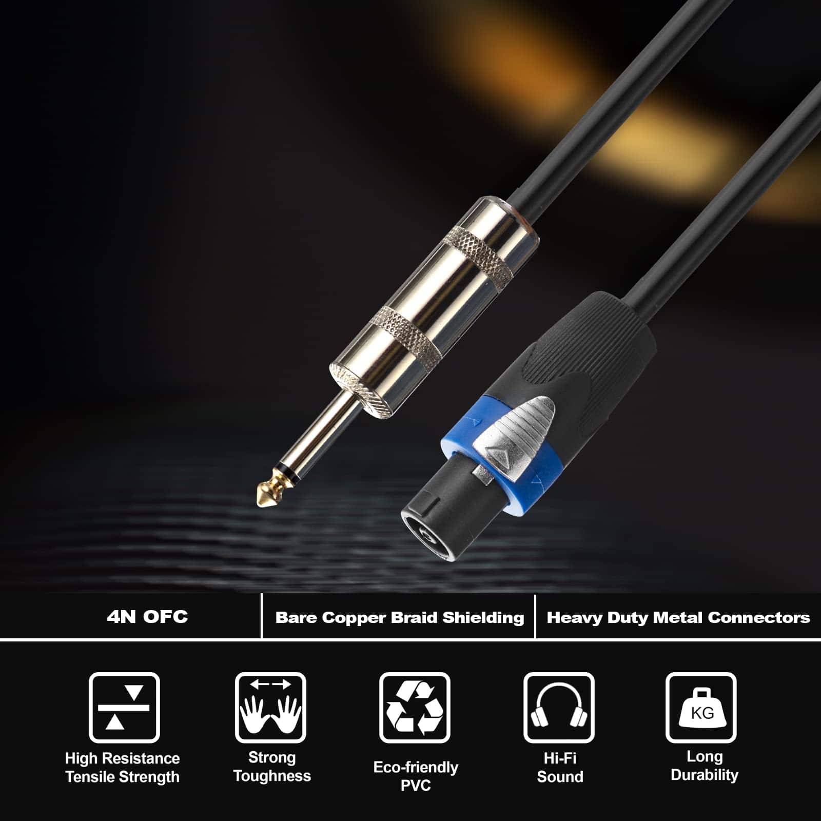 Cable de Altavoz DJ EXOTON con Conector Twist Lock - 2 - Imagen 8