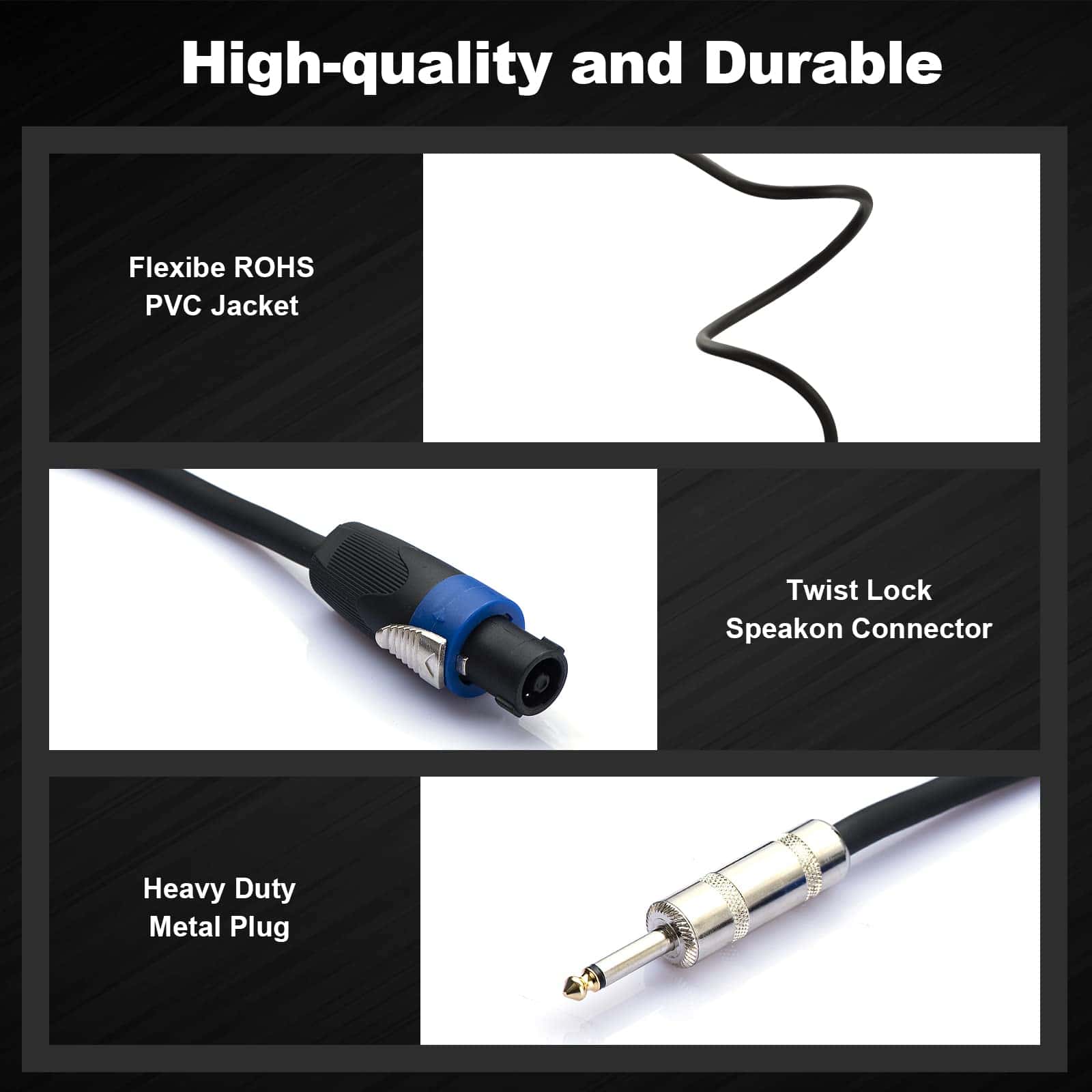 Cable de Altavoz DJ EXOTON con Conector Twist Lock - 2 - Imagen 4