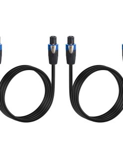 EXOTON 2 Pack 50 ft Male Speakon to Speakon Cables, Cable