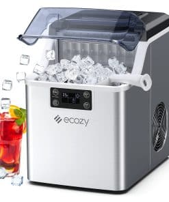 Máquina de hielo de encimera Ecozy, 45 libras por día, 24