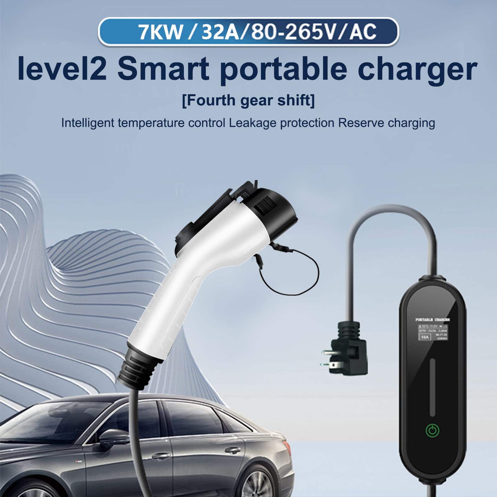 Cargador de Nivel 2 Simmpatuu, 32A 7KW Cargador Eléctrico - Imagen 4