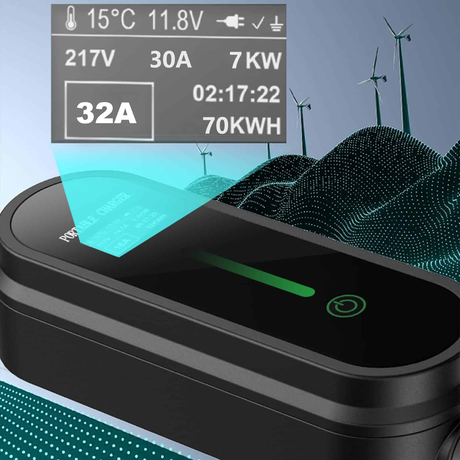 Cargador de Nivel 2 Simmpatuu, 32A 7KW Cargador Eléctrico - Imagen 7