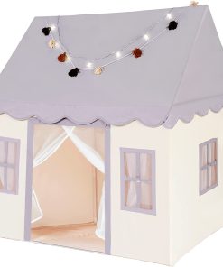 Casa de Juegos Grande para Niños con Alfombra, Luces de