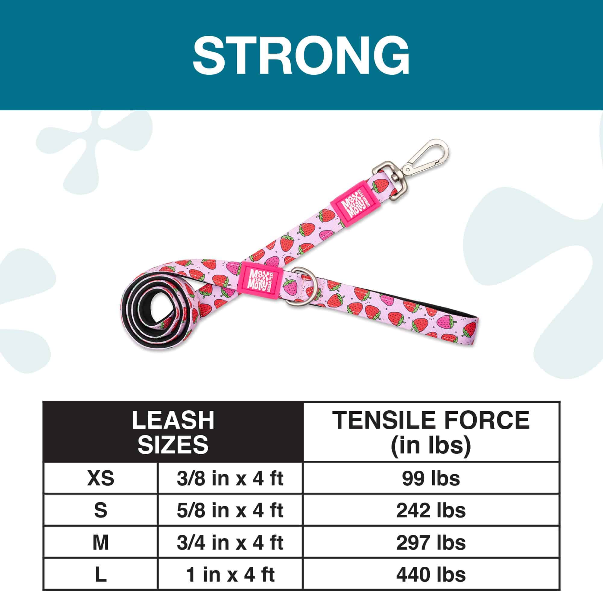 Correa para perros Max & Molly Classic 4 pies - Resistente, - Imagen 5