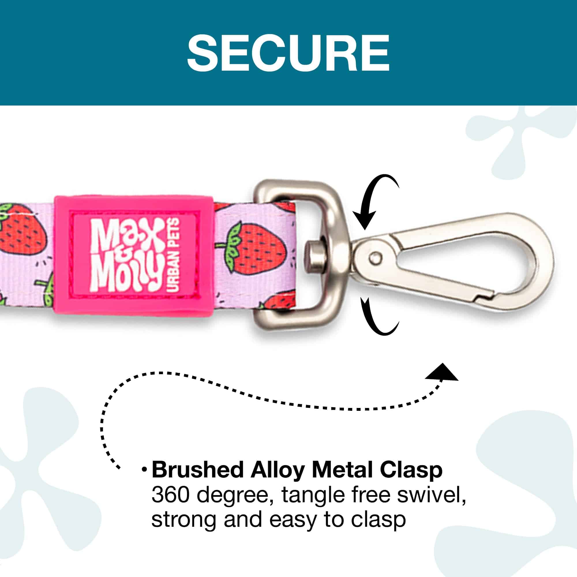 Correa para perros Max & Molly Classic 4 pies - Resistente, - Imagen 4