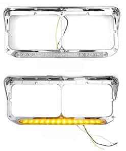 Yuanone 2Pcs Frontales Embellecedores Cromados 12" LED para