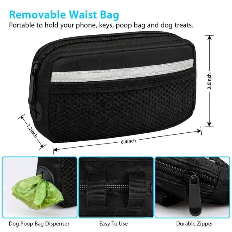 Correa para perros manos libres Uppetly con bolsa con - Imagen 3