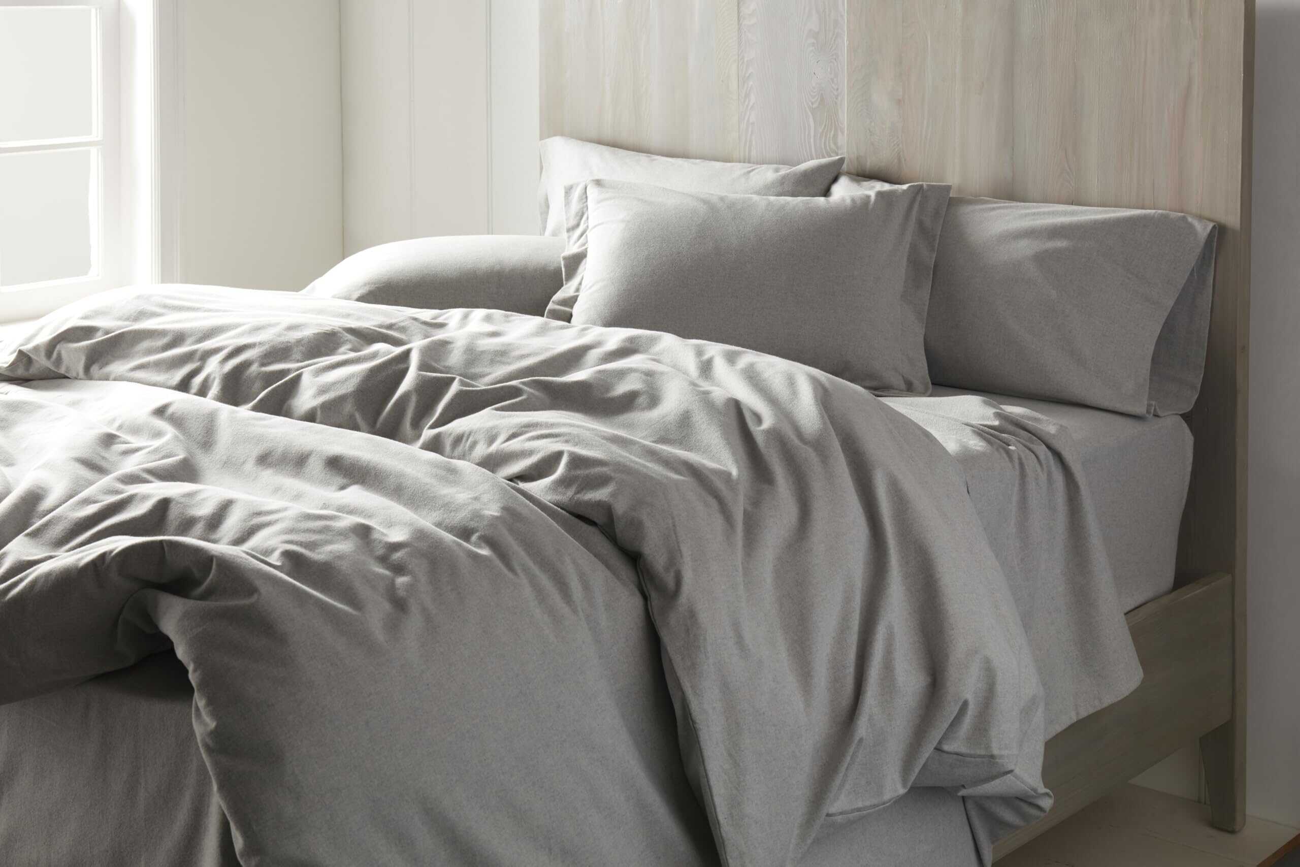 Juego de 2 Fundas de Almohada de Franela Orgánica Cepillada - Imagen 3