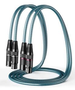 Cable XLR Wekuant, 3.2FT Paquete de 2 Cables de Micrófono