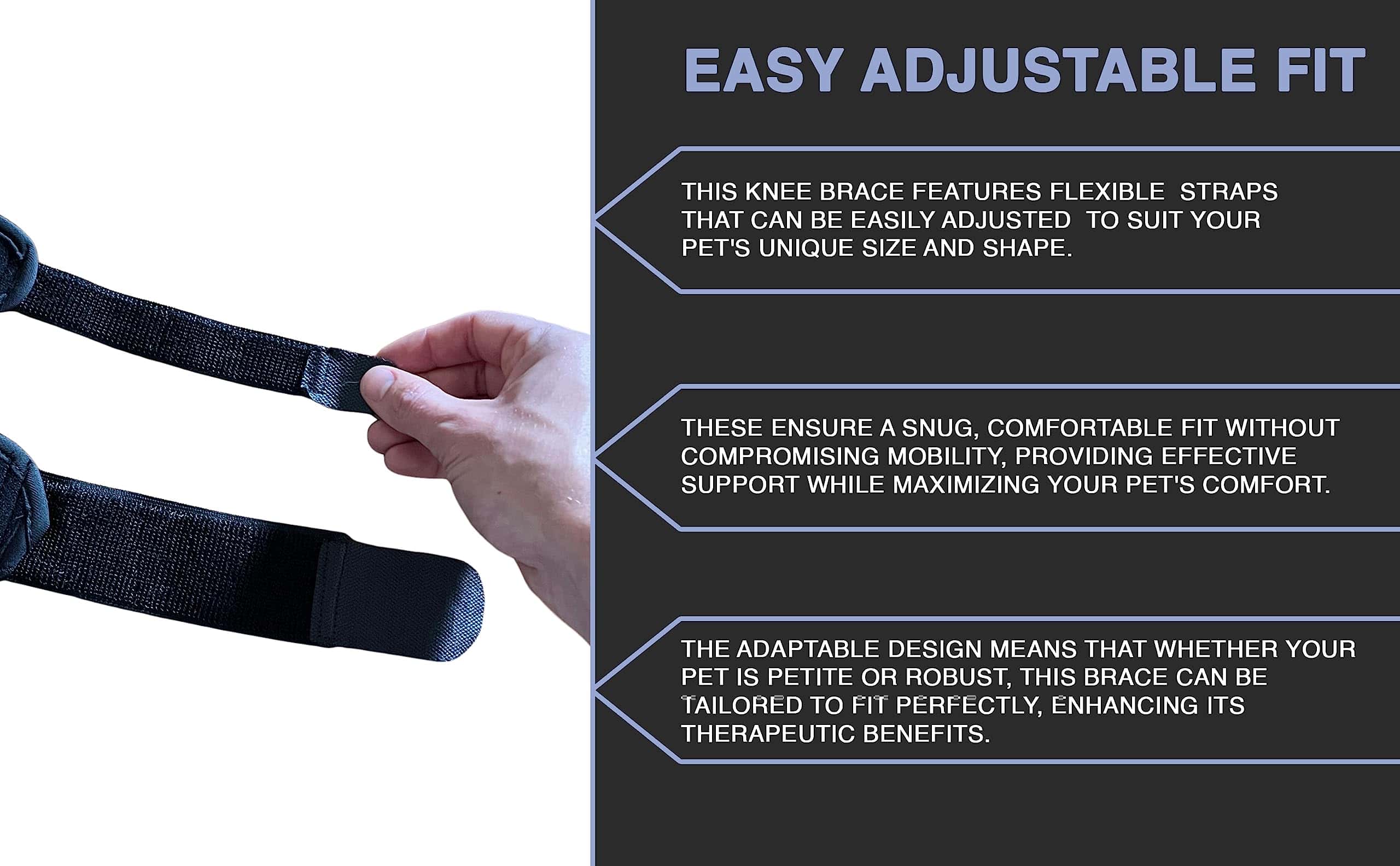 Labra Dog Canine Knee Stifle Brace Wrap, Metal Splint - Imagen 7